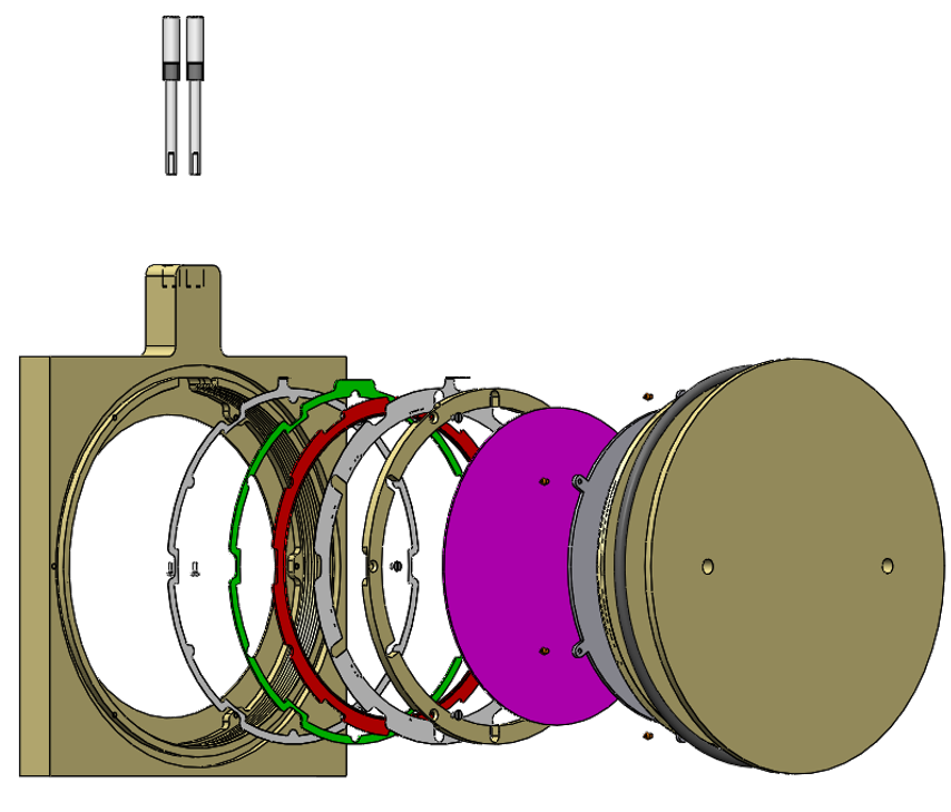 Montagedarstellung des dichtenden Waferhalters